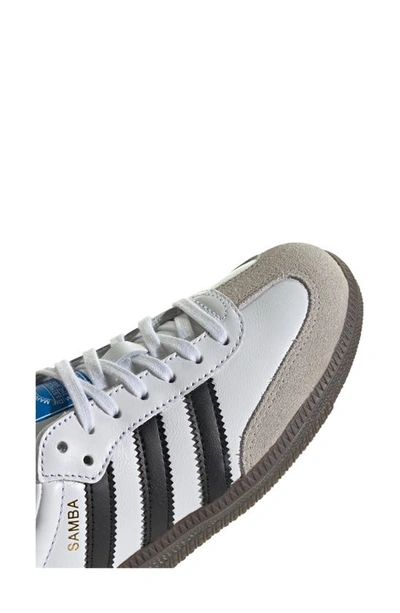 Shop Adidas Originals Kids' Samba Sneaker In Ftwr White/ Core Black/ Gum5