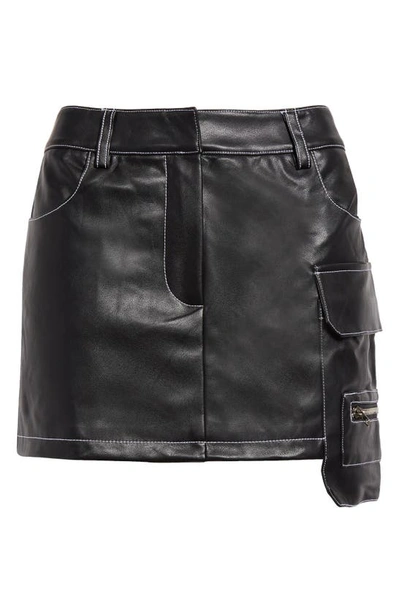 Shop By.dyln Tyler Faux Leather Miniskirt In Black