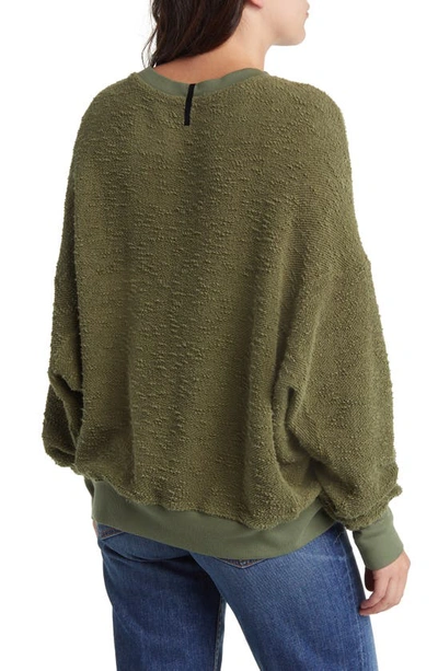Shop Askk Ny Oversize Cotton Sweatshirt In Army