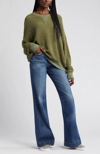 Shop Askk Ny Oversize Cotton Sweatshirt In Army