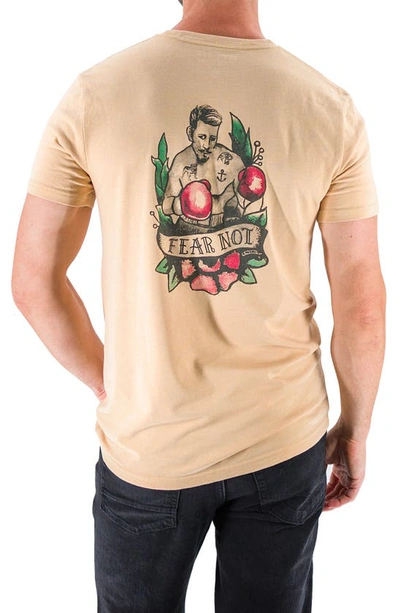 Shop Devil-dog Dungarees Fear Not Graphic T-shirt In Heather Tan