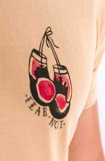 Devil-dog Dungarees Fear Not Graphic T-shirt In Heather Tan