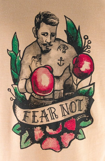 Devil-dog Dungarees Fear Not Graphic T-shirt In Heather Tan