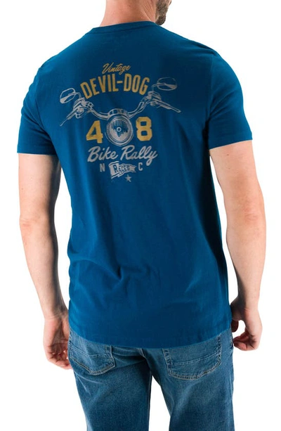 Shop Devil-dog Dungarees Bike Rally Graphic Tee In Cool Blue