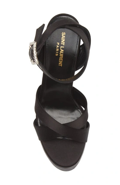 Shop Saint Laurent Jota Platform Sandal In Black