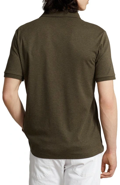 Shop Polo Ralph Lauren Cotton Polo In Wilson Olive Heather