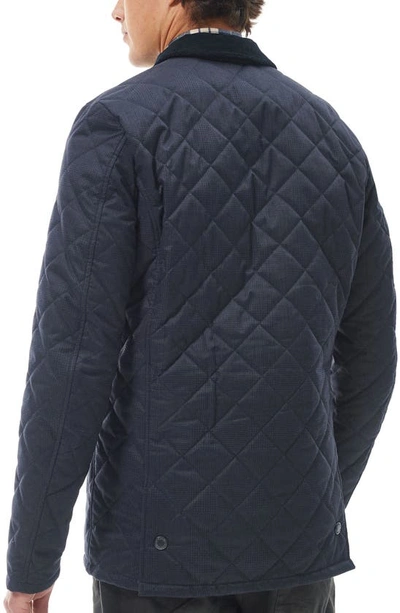 Shop Barbour Heritage Liddesdale Check Quilted Jacket In Navy