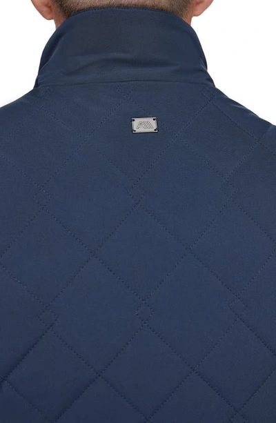 Andrew Marc Barnet Water Resistant Quilted Vest In Ink