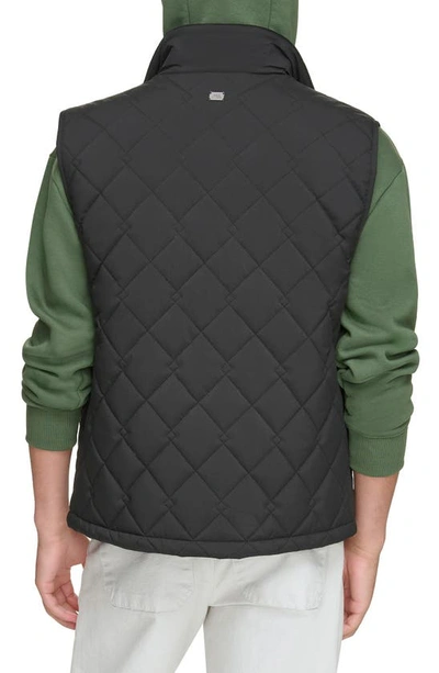 Andrew Marc Barnet Water Resistant Quilted Vest In Black