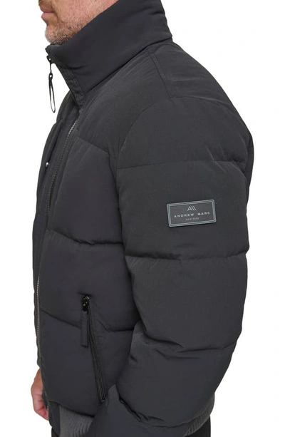 Shop Andrew Marc Sideling Quilted Jacket In Black