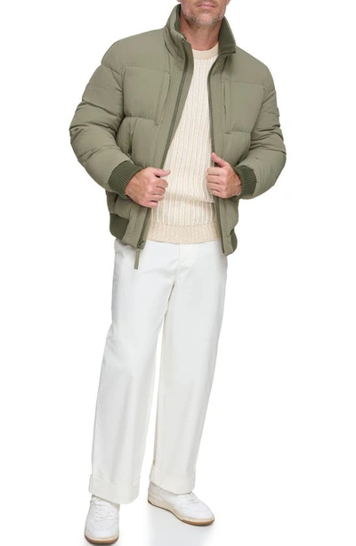 Shop Andrew Marc Sideling Quilted Jacket In Sage