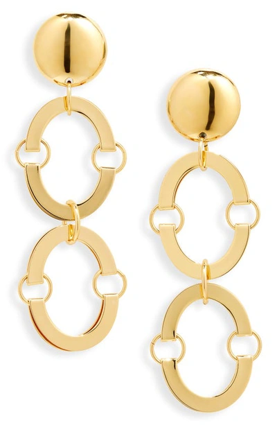 Shop Lele Sadoughi Double Arch Drop Earrings In Gold