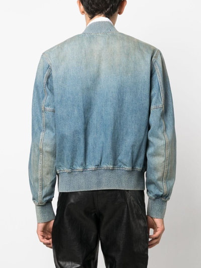 Shop Givenchy Giacca In Denim Con Logo In Blue