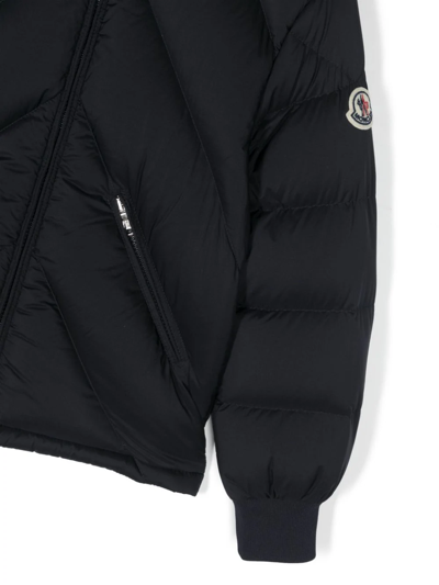 Shop Moncler Piumino Victor In Blue