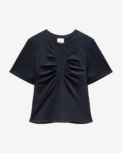 Shop Isabel Marant Zeren Cotton T-shirt In Black