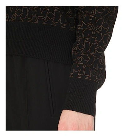 Shop Givenchy Star-print Wool And Cashmere-blend Jumper In Black