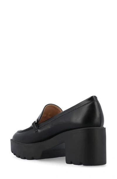Journee Collection Kezziah Platform Loafer Pump In Black
