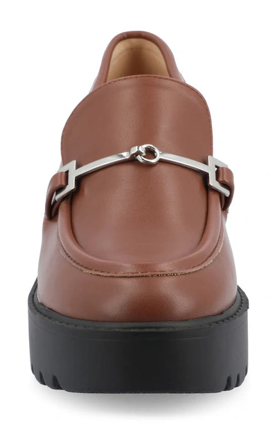 Journee Collection Kezziah Platform Loafer Pump In Brown