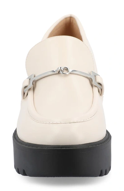 Journee Collection Kezziah Platform Loafer Pump In Off White
