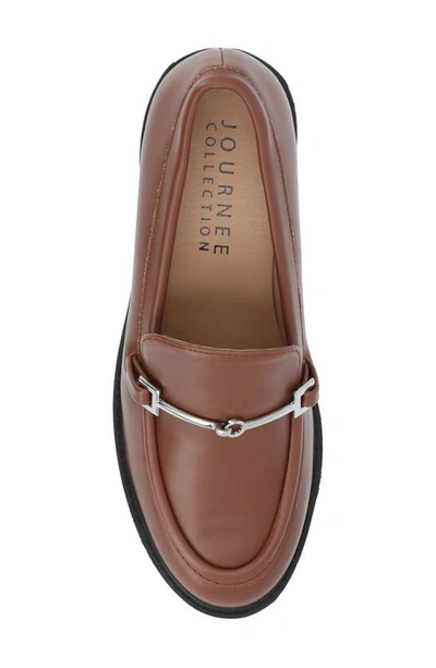 Journee Collection Kezziah Platform Loafer Pump In Brown