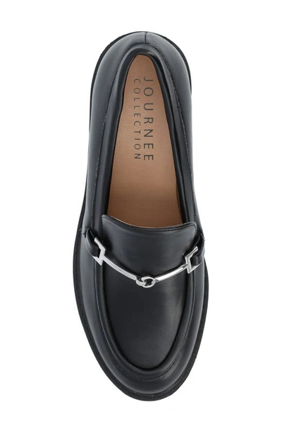 Journee Collection Kezziah Platform Loafer Pump In Black