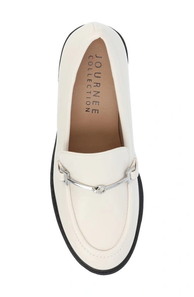Journee Collection Kezziah Platform Loafer Pump In Off White