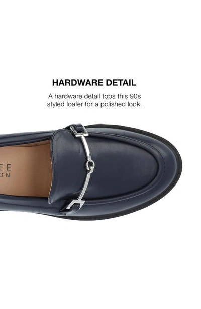 Journee Collection Kezziah Platform Loafer Pump In Navy