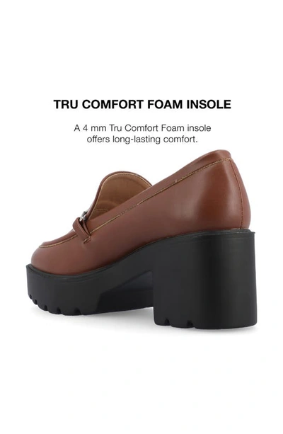 Journee Collection Kezziah Platform Loafer Pump In Brown