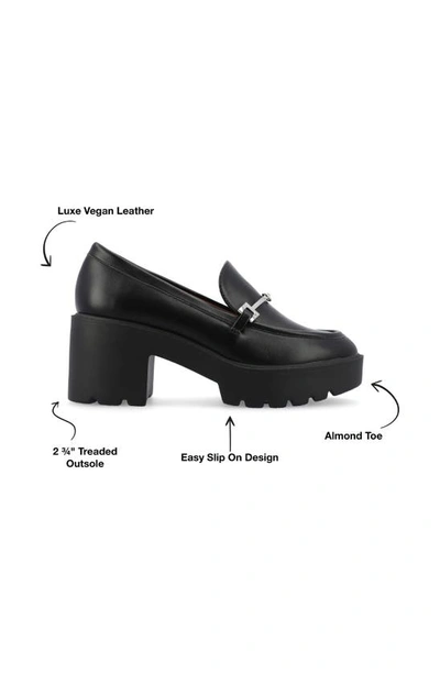 Journee Collection Kezziah Platform Loafer Pump In Black
