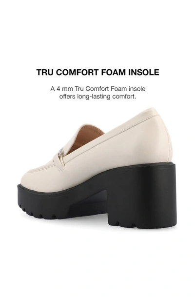 Journee Collection Kezziah Platform Loafer Pump In Off White
