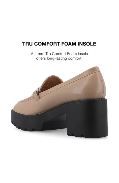 Journee Collection Kezziah Platform Loafer Pump In Taupe