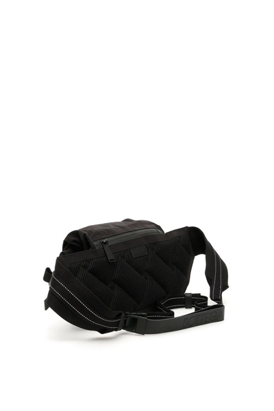 Shop Bottega Veneta Foldover Belt Bag In Black