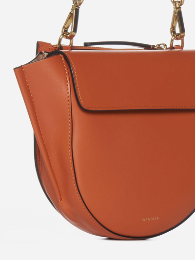 Shop Wandler Hortensia Leather Mini Bag In Nectar