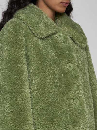 Shop Stand Studio Melina Faux Fur Jacket In Green