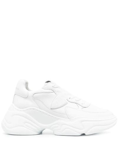 Shop Philippe Model Rivoli Low Sneakers - White In Bianco