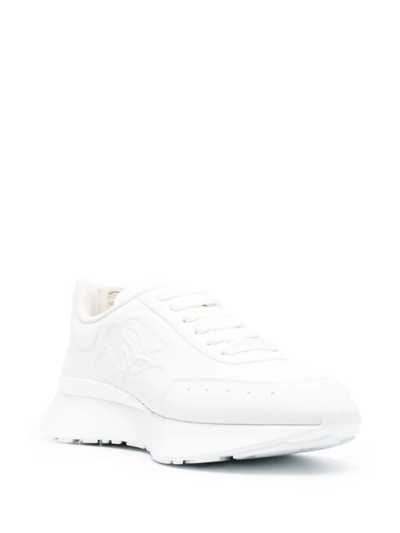 Shop Alexander Mcqueen White Sprinter Runner Sneakers In Bianco