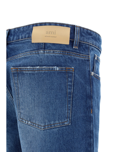 Shop Ami Alexandre Mattiussi Classic Fit Jeans In Used Blue