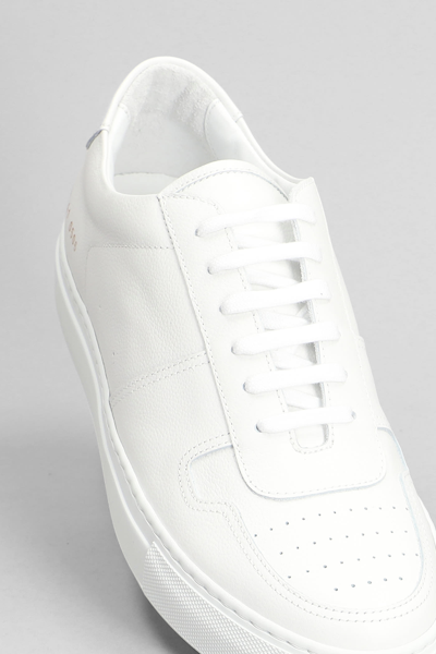 Shop Common Projects Bball Classic Sneakers In White Leather