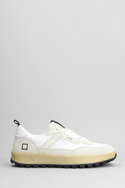 Shop Date Kdue Dragon Sneakers In White Suede And Fabric