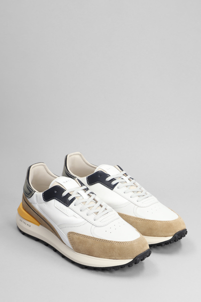 Shop Date Lampo Sneakers In White Suede And Fabric