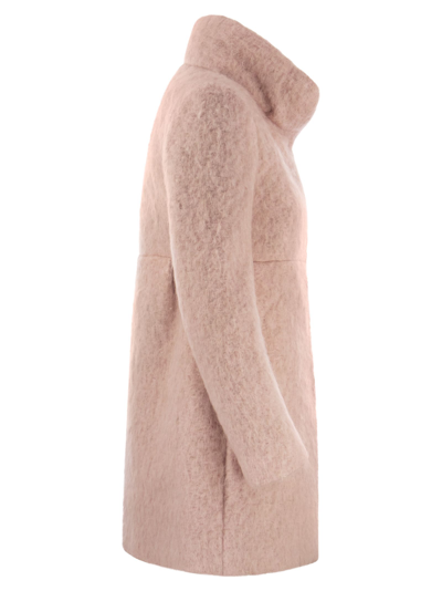 Shop Fay Romantic - Wool, Mohair And Alpaca Blend Coat In Pink