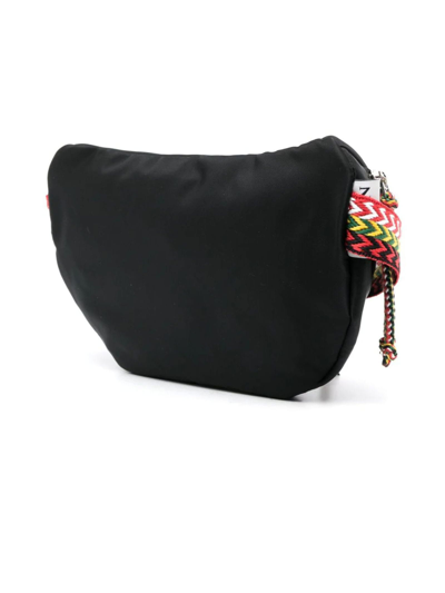 Shop Lanvin Black Small Curb Belt Bag In Nero