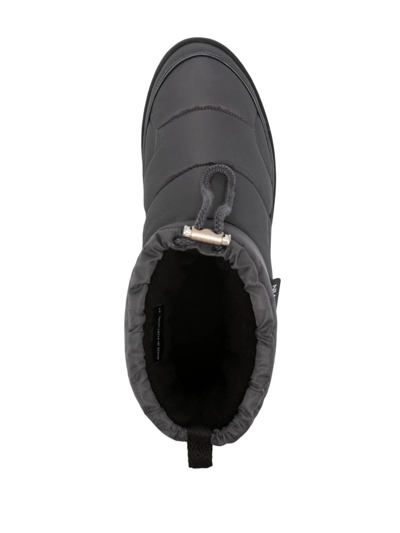 Shop Lanvin Dark Grey Padded Ankle Boots In Grigio