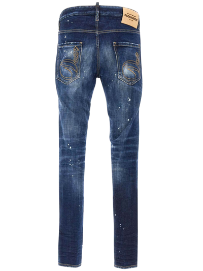 Shop Dsquared2 Blue Stretch-cotton Cool Guy Jeans