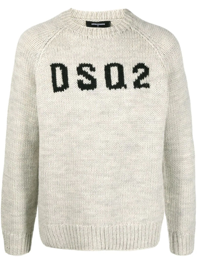 Shop Dsquared2 Anthracite Grey Wool Jumper In Grigio