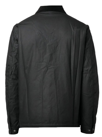 Shop Barbour Black Cotton Cotton Jacket In Verde