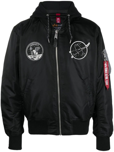 Shop Alpha Industries Black Bomber-jacket In Nero