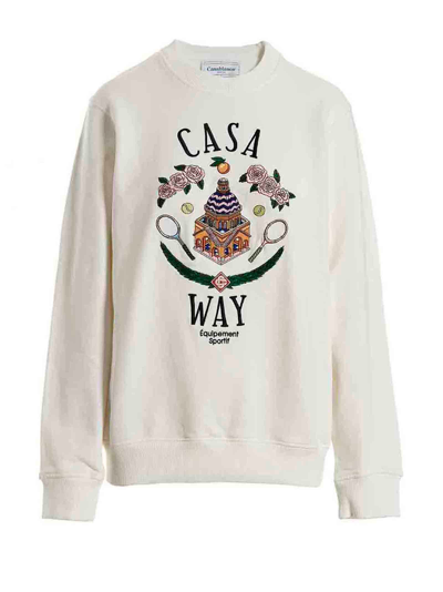 Shop Casablanca Casa Way Sweatshirt White