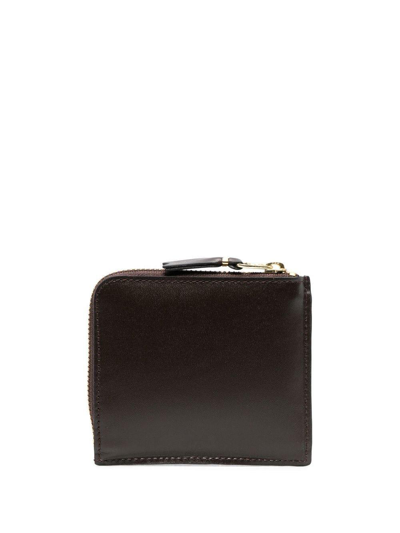 Shop Comme Des Garçons Small Zipped Wallet In Brown