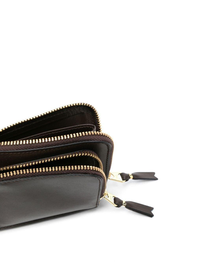 Shop Comme Des Garçons Small Zipped Wallet In Brown